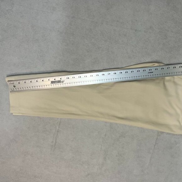 Theory Treeca Crepe Cropped Slim Leg Pants Ecru Off White Trousers 8 - Picture 6 of 12